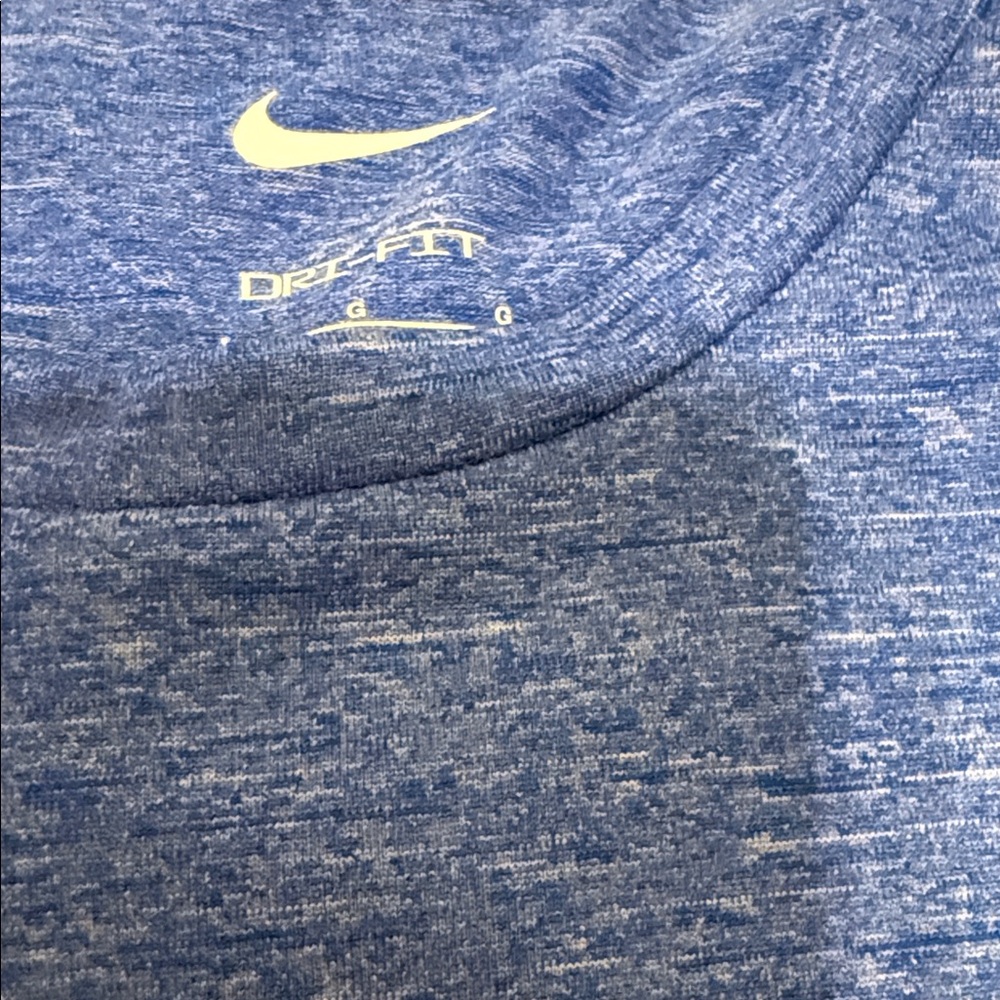 Nike Swim Dri-Fit Men's Heathered Blue Short Sleeve Tee Large EUC - Picture 6 of 6